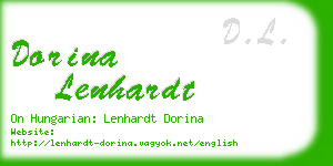 dorina lenhardt business card